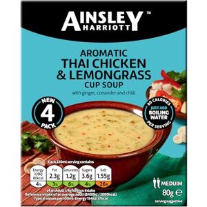 Ainsley Harriott Thai Chicken & Lemongrass Cup Soup 8x80g sachets, Quick & Convenient Instant Soup, Quick Snack or Meal Alternative, Bulk Pack Multipack Ainsley Harriott Thai Chicken & Lemongrass Cup Soup 8x80g sachets, Quick & Convenient Instant Soup, Quick Snack or Meal Alternative, Bulk Pack Multipack