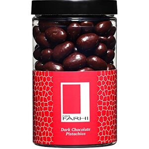 Rita Farhi Belgian Dark Chocolate Coated Roasted Pistachios in a Luxury Gift Jar 300 g Rita Farhi Belgian Dark Chocolate Coated Roasted Pistachios in a Luxury Gift Jar 300 g