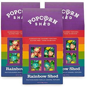 Popcorn Shed Rainbow Shed Gourmet Popcorn (3 x 80g) Multicoloured Vanilla Caramel Gourmet Popcorn, Easy & Low Calorie Snack, Perfect for Parties, Movie Nights & Gifting Popcorn Shed Rainbow Shed Gourmet Popcorn (3 x 80g) Multicoloured Vanilla Caramel Gourmet Popcorn, Easy & Low Calorie Snack, Perfect for Parties, Movie Nights & Gifting