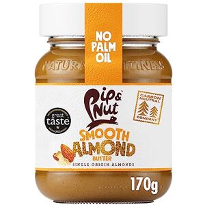 Pip & Nut Smooth Almond Butter (6 x 170g) Natural Nut Butter, No Palm Oil, No Added Sugar, Hi-Oleic Almonds, High in Unsaturated Fats, Gluten Free, Vegan, Dairy Free Pip & Nut Smooth Almond Butter (6 x 170g) Natural Nut Butter, No Palm Oil, No Added Sugar, Hi-Oleic Almonds, High in Unsaturated Fats, Gluten Free, Vegan, Dairy Free