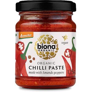 Biona Organic Hot Chilli Paste 125g, Pack of 6 A Fiery Chilli Paste Made from Amando Peppers Organic & Demeter Adds Instant Heat to Your Recipes Add to Pasta Dishes, Curries and Stir-Fries Biona Organic Hot Chilli Paste 125g, Pack of 6 A Fiery Chilli Paste Made from Amando Peppers Organic & Demeter Adds Instant Heat to Your Recipes Add to Pasta Dishes, Curries and Stir-Fries