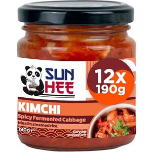Sun Kimchi (12 x 190g). Spicy Fermented Cabbage with Radish, Onion, Garlic and Ginger. Natural Kimchi, Ideal in Rice, Stir-fries or Kimchi Noodles. Traditional Korean Side Dish Sun Kimchi (12 x 190g). Spicy Fermented Cabbage with Radish, Onion, Garlic and Ginger. Natural Kimchi, Ideal in Rice, Stir-fries or Kimchi Noodles. Traditional Korean Side Dish