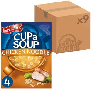Batchelors Cup a Soup Chicken Noodle Instant Soup, 4 Sachets Per 94 g Box (Total 9 Boxes = 36 Sachets) Batchelors Cup a Soup Chicken Noodle Instant Soup, 4 Sachets Per 94 g Box (Total 9 Boxes = 36 Sachets)