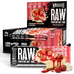 Warrior RAW Protein Bars 12 x 75g – 20g High Protein Bar, Low Sugar High Fibre Oat Protein Flapjack – Protein Snacks, Meal Replacement Bars (Strawberry Cheesecake) Warrior RAW Protein Bars 12 x 75g – 20g High Protein Bar, Low Sugar High Fibre Oat Protein Flapjack – Protein Snacks, Meal Replacement Bars (Strawberry Cheesecake)