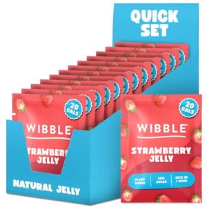 Wibble Jelly Crystals, Strawberry Natural Jelly Powders, Quick Set, 12 pack, Low Sugar, Plant-Based, Low Calorie Snack, Healthy Dessert, Serves 4, Vegan Jelly Crystals, Vegetarian Jello Powder, Sweets Wibble Jelly Crystals, Strawberry Natural Jelly Powders, Quick Set, 12 pack, Low Sugar, Plant-Based, Low Calorie Snack, Healthy Dessert, Serves 4, Vegan Jelly Crystals, Vegetarian Jello Powder, Sweets