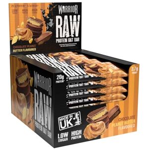 Warrior Raw Protein Bars – 20g Protein Per Bar – High Protein Snack Bars Multipack (12 or 24 Bars, 75g Each) – Low Sugar, High Fibre Breakfast & Meal Replacement Bar – Chocolate Peanut Flapjack Warrior Raw Protein Bars – 20g Protein Per Bar – High Protein Snack Bars Multipack (12 or 24 Bars, 75g Each) – Low Sugar, High Fibre Breakfast & Meal Replacement Bar – Chocolate Peanut Flapjack