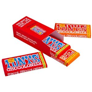 Tony's Chocolonely Milk Chocolate plus Milk Caramel Sea Salt Bars in Gift Box, 180 g x 4 Bars (2 of each flavour) Belgian Fairtrade Chocolate, Multipack Tony's Chocolonely Milk Chocolate plus Milk Caramel Sea Salt Bars in Gift Box, 180 g x 4 Bars (2 of each flavour) Belgian Fairtrade Chocolate, Multipack