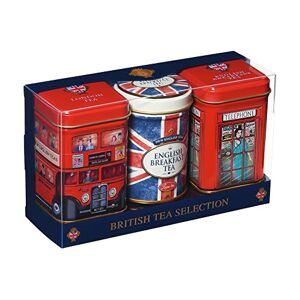 New English Teas Best of British Mini Tea Tins with Loose-Leaf Black Tea, MT62