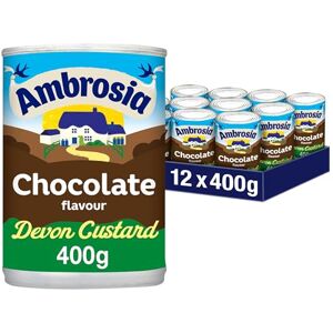 Ambrosia Devon Custard Cans Chocolate Flavour, Creamy Ready-to-Eat Dessert, 400 g (Pack of 12) Ambrosia Devon Custard Cans Chocolate Flavour, Creamy Ready-to-Eat Dessert, 400 g (Pack of 12)