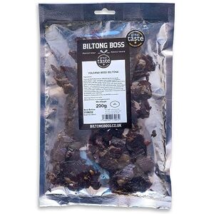Volcano Boss Beef Biltong, Premium Beef, High Protein Ready To Eat Healthy Flavoured Meat Snack, Suitable For Paleo, Keto, Atkins Diets & Post-Workout, Low Sugar & Carbohydrates, 200g Volcano Boss Beef Biltong, Premium Beef, High Protein Ready To Eat Healthy Flavoured Meat Snack, Suitable For Paleo, Keto, Atkins Diets & Post-Workout, Low Sugar & Carbohydrates, 200g