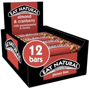 Eat Natural Fruit & Nut Bars Almond & Cranberry with Pomegranate & Honey Bars 12 x 40g Eat Natural Fruit & Nut Bars Almond & Cranberry with Pomegranate & Honey Bars 12 x 40g