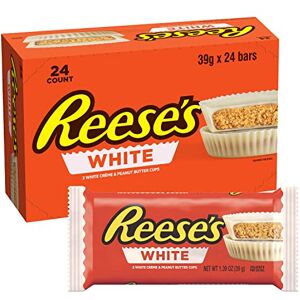 Reese's White Chocolate Flavour and Peanut Butter 2 Cups, Pack of 24 x 39g Reese's White Chocolate Flavour and Peanut Butter 2 Cups, Pack of 24 x 39g