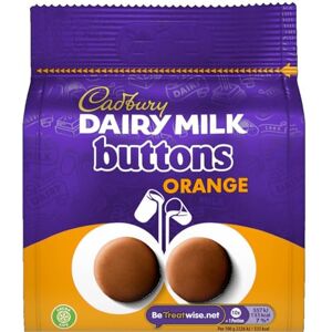 Cadbury Dairy Milk Orange Giant Buttons Chocolate Bag, 95g (Pack of 10 Bags) Cadbury Dairy Milk Orange Giant Buttons Chocolate Bag, 95g (Pack of 10 Bags)