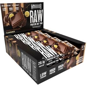 Warrior Raw Protein Bars – 12 x 75g High Protein Snack – High Fibre, Low Sugar – Ideal Meal Replacement or Healthy Nutrition Energy Snacks Oat Bar Flapjacks – UK Made (Double Chocolate) Warrior Raw Protein Bars – 12 x 75g High Protein Snack – High Fibre, Low Sugar – Ideal Meal Replacement or Healthy Nutrition Energy Snacks Oat Bar Flapjacks – UK Made (Double Chocolate)