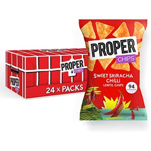 PROPER Lentil Chips, Sweet Sriracha Chilli, Vegan, Gluten Free Snacks, 20g (24 Packs) PROPER Lentil Chips, Sweet Sriracha Chilli, Vegan, Gluten Free Snacks, 20g (24 Packs)