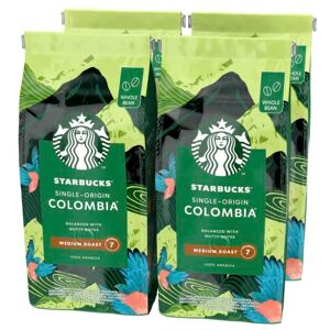 STARBUCKS Single-Origin Colombia, Medium Roast, Whole Bean Coffee 450g (Pack of 4) STARBUCKS Single-Origin Colombia, Medium Roast, Whole Bean Coffee 450g (Pack of 4)