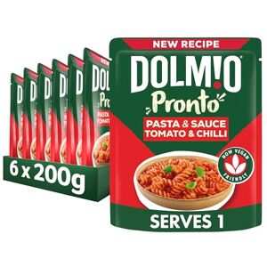 Dolmio Pasta Pronto Tomato and Chilli Microwave Fusili with Sauce, Bulk Multipack 6 x 200 g Pouches Dolmio Pasta Pronto Tomato and Chilli Microwave Fusili with Sauce, Bulk Multipack 6 x 200 g Pouches
