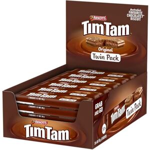 Tim Tam Original Chocolate Biscuits Twin Pack 36g – Individually Wrapped Snack Size Cookies, Ideal for Lunchboxes & Sharing Bulk Pack 30 x 36g Tim Tam Original Chocolate Biscuits Twin Pack 36g – Individually Wrapped Snack Size Cookies, Ideal for Lunchboxes & Sharing Bulk Pack 30 x 36g
