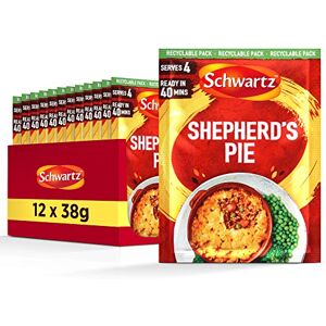 Schwartz Shepherd's Pie Mix 38 G Serves 4 Pack of 12 Classic Comfort Dish Easy & Tasty Meal With Earthy Paprika, Garlic and Aromatic Bay Leaves No Artificial Colouring or Flavouring Schwartz Shepherd's Pie Mix 38 G Serves 4 Pack of 12 Classic Comfort Dish Easy & Tasty Meal With Earthy Paprika, Garlic and Aromatic Bay Leaves No Artificial Colouring or Flavouring