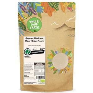 Wholefood Earth Organic Chickpea Flour (Gram Flour) – 2 kg Vegan GMO Free High Fibre Certified Organic Wholefood Earth Organic Chickpea Flour (Gram Flour) – 2 kg Vegan GMO Free High Fibre Certified Organic
