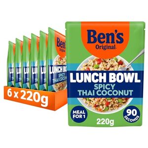 Ben's Original Bens Original Lunch Bowl Salsa Style ready in 90 seconds Wholegrain Rice and Pearl Barley Ready Meal serves 1 multipack 6x 220g Ben's Original Bens Original Lunch Bowl Salsa Style ready in 90 seconds Wholegrain Rice and Pearl Barley Ready Meal serves 1 multipack 6x 220g