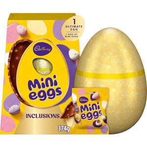 Cadbury Dairy Milk Ultimate Mini Egg Chocolate Easter Egg with Mini Eggs Inclusions, Contains 1 Large Shell and 1 Bag of Mini Eggs, Gift for Easter, 374 g (Pack of 1) Cadbury Dairy Milk Ultimate Mini Egg Chocolate Easter Egg with Mini Eggs Inclusions, Contains 1 Large Shell and 1 Bag of Mini Eggs, Gift for Easter, 374 g (Pack of 1)