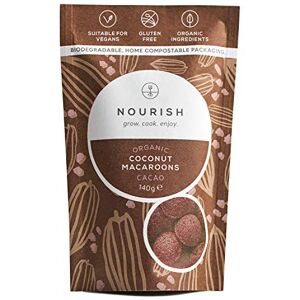 Nourish Organic Cacao Coconut Macaroons Keto Snacks Vegan, Gluten Free, Dairy Free Healthy Snacks made with Natural Ingredients 140g (Pack of 4) Nourish Organic Cacao Coconut Macaroons Keto Snacks Vegan, Gluten Free, Dairy Free Healthy Snacks made with Natural Ingredients 140g (Pack of 4)