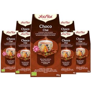 YOGI TEA , Choco Chai, Organic Spice and Herbal Tea, Natural Chocolate Taste, Blend of Cocoa, Liquorice and Cinnamon, Loose Tea, 8 Packs x 90g YOGI TEA , Choco Chai, Organic Spice and Herbal Tea, Natural Chocolate Taste, Blend of Cocoa, Liquorice and Cinnamon, Loose Tea, 8 Packs x 90g