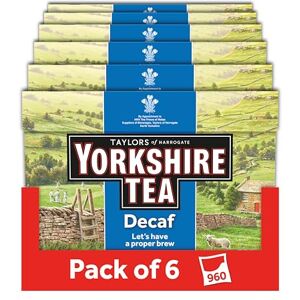 Yorkshire Tea Decaf, 6 Boxes of 160 Tea Bags (Total 960 Tea Bags) Yorkshire Tea Decaf, 6 Boxes of 160 Tea Bags (Total 960 Tea Bags)