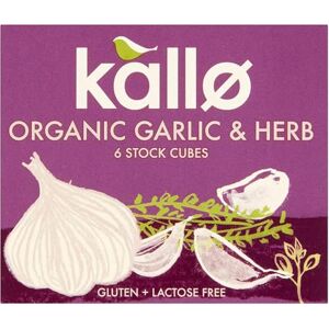 Kallo Organic Garlic & Herb Stock Cubes, Gluten Free, Vegan & Coeliac Friendly, No Artificial Colours, Flavours or Preservatives, Premium Veg Stock for Broth, Soup, Sauce & Gravy, 90 Pack – 15 x 66g Kallo Organic Garlic & Herb Stock Cubes, Gluten Free, Vegan & Coeliac Friendly, No Artificial Colours, Flavours or Preservatives, Premium Veg Stock for Broth, Soup, Sauce & Gravy, 90 Pack – 15 x 66g