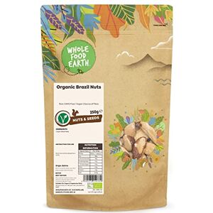 Wholefood Earth Organic Brazil Nuts – 250g Raw GMO Free Vegan Source of Fibre Certified Organic Wholefood Earth Organic Brazil Nuts – 250g Raw GMO Free Vegan Source of Fibre Certified Organic