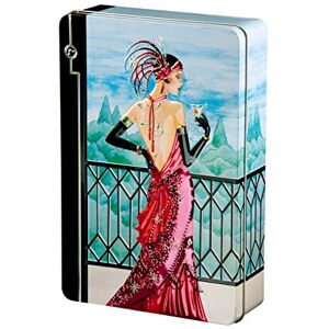 Churchill's Confectionery Scarlet Art Deco Tin 300g Belgian Chocolate Biscuits, Multicolour Churchill's Confectionery Scarlet Art Deco Tin 300g Belgian Chocolate Biscuits, Multicolour