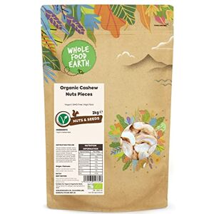 Wholefood Earth Organic Cashew Nuts Pieces 2kg Vegan GMO Free High Fibre Certified Organic Wholefood Earth Organic Cashew Nuts Pieces 2kg Vegan GMO Free High Fibre Certified Organic