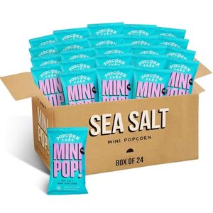 Popcorn Shed Mini Popcorn Sea Salted (24 Packs) Sprinkled With Perfect Amount of Sea Salt, 100% Vegan & Gluten-Free, Perfect for Snacking, Parties, Movie Nights, Gifting & More Popcorn Shed Mini Popcorn Sea Salted (24 Packs) Sprinkled With Perfect Amount of Sea Salt, 100% Vegan & Gluten-Free, Perfect for Snacking, Parties, Movie Nights, Gifting & More