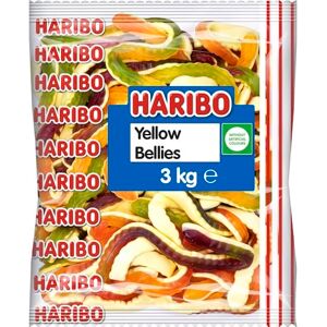 HARIBO Yellow Belly Giant Snakes, Yellow Bellies Bulk Sweets, 3 kg (Pack of 1) HARIBO Yellow Belly Giant Snakes, Yellow Bellies Bulk Sweets, 3 kg (Pack of 1)