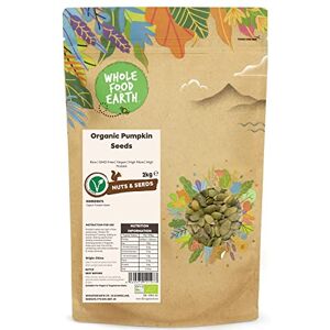 Wholefood Earth Organic Pumpkin Seeds 2kg Raw GMO Free Vegan High Fibre High Protein Certified Organic Wholefood Earth Organic Pumpkin Seeds 2kg Raw GMO Free Vegan High Fibre High Protein Certified Organic