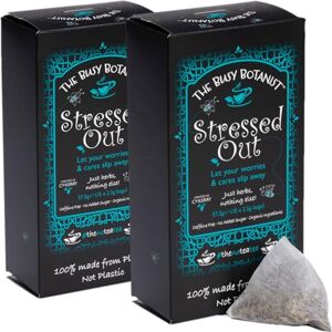 The Busy Botanist Stressed Out Herbal Tea with Valerian Root, Camomile and Ashwagandha Caffeine Free, Decaffeinated 2 x 15 individual tea bags by The Busy Botanist Stressed Out Herbal Tea with Valerian Root, Camomile and Ashwagandha Caffeine Free, Decaffeinated 2 x 15 individual tea bags by