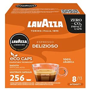 Lavazza , A Modo Mio Espresso Delizioso, Coffee Capsules, 100% Arabica, Sweet Taste, Intensity 8/13, Medium Roasting, Compostable, 16 Packs of 16 Coffee Pods (256 Coffee Capsules) Lavazza , A Modo Mio Espresso Delizioso, Coffee Capsules, 100% Arabica, Sweet Taste, Intensity 8/13, Medium Roasting, Compostable, 16 Packs of 16 Coffee Pods (256 Coffee Capsules)