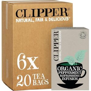 Clipper Natural, Fair & Delicious Clipper Organic Peppermint Tea Bags 120 Infusion Mint Teabag Sachets (6x Boxes of 20) Bulk Buy, Home & Catering Caffeine-Free Herbal Tea Bags Natural, Unbleached, Plant-Based & Biodegradable Clipper Natural, Fair & Delicious Clipper Organic Peppermint Tea Bags 120 Infusion Mint Teabag Sachets (6x Boxes of 20) Bulk Buy, Home & Catering Caffeine-Free Herbal Tea Bags Natural, Unbleached, Plant-Based & Biodegradable