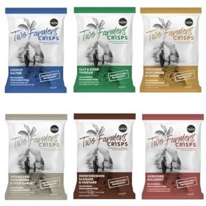 Two Farmers Mixed Selection Box-Lightly Salted, Salt & Cider Vinegar, Herefordshire Hop Cheese & Onion, Hereford Beef Bullshot, Herefordshire Sausage & Mustard, Woodland Mushroom & Wild Garlic-24x40g Two Farmers Mixed Selection Box-Lightly Salted, Salt & Cider Vinegar, Herefordshire Hop Cheese & Onion, Hereford Beef Bullshot, Herefordshire Sausage & Mustard, Woodland Mushroom & Wild Garlic-24x40g