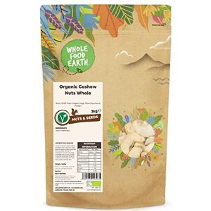 Wholefood Earth Organic Cashew Nuts Whole – 3 kg Raw GMO Free Vegan High Fibre Source of Protein Certified Organic Wholefood Earth Organic Cashew Nuts Whole – 3 kg Raw GMO Free Vegan High Fibre Source of Protein Certified Organic
