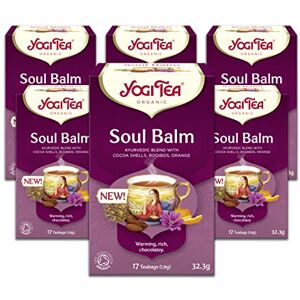 YOGI TEA , Soul Balm, Organic Herbal Tea, Blend of Cocoa Shells, Rooibos and Orange, 6 Packs x 17 Tea Bags (102 Teabags Total) YOGI TEA , Soul Balm, Organic Herbal Tea, Blend of Cocoa Shells, Rooibos and Orange, 6 Packs x 17 Tea Bags (102 Teabags Total)