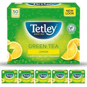 Tetley Lemon Green Tea Bags Refreshing & Healthy Citrus Blend Rainforest Alliance Certified Plant Based Tea Bags Perfect for a Relaxing Moment 300 Teabags (6x50) Tetley Lemon Green Tea Bags Refreshing & Healthy Citrus Blend Rainforest Alliance Certified Plant Based Tea Bags Perfect for a Relaxing Moment 300 Teabags (6x50)