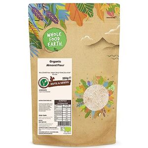 Wholefood Earth Organic Ground Almonds – 250g Raw GMO Free Vegan High Fibre Source of Protein Certified Organic Wholefood Earth Organic Ground Almonds – 250g Raw GMO Free Vegan High Fibre Source of Protein Certified Organic