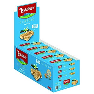 Loacker Vanilla Classic Wafer Biscuit, Pack of 25 x 45g Loacker Vanilla Classic Wafer Biscuit, Pack of 25 x 45g