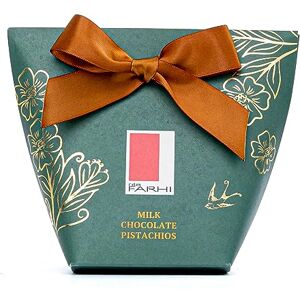 Rita Farhi Milk Chocolate Pistachios in Gift Box with Bow, 130g Rita Farhi Milk Chocolate Pistachios in Gift Box with Bow, 130g