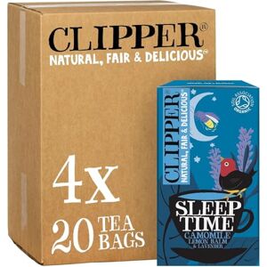 Clipper Natural, Fair & Delicious Clipper Sleep Time Infusion Teabags 80 Chamomile, Lemon Balm and Lavender Tea Bags (4x Boxes of 20) Caffeine-Free Herbal Tea Bags Natural, Unbleached Plant-Based & Biodegradable Clipper Natural, Fair & Delicious Clipper Sleep Time Infusion Teabags 80 Chamomile, Lemon Balm and Lavender Tea Bags (4x Boxes of 20) Caffeine-Free Herbal Tea Bags Natural, Unbleached Plant-Based & Biodegradable