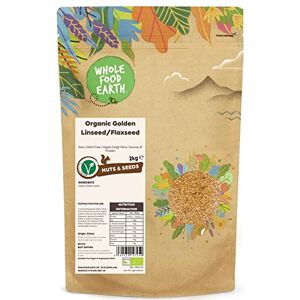 Wholefood Earth Organic Golden Linseed/Flaxseed – 2 kg Raw GMO Free Vegan High Fibre Source of Protein Certified Organic Wholefood Earth Organic Golden Linseed/Flaxseed – 2 kg Raw GMO Free Vegan High Fibre Source of Protein Certified Organic
