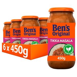 Ben's Original Tikka Masala Indian Curry Cooking Sauce Jar, Bulk Multipack 6 x 450g Ben's Original Tikka Masala Indian Curry Cooking Sauce Jar, Bulk Multipack 6 x 450g