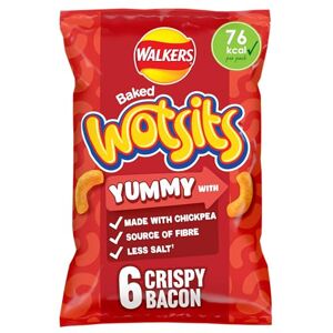 Walkers Wotsits Crispy Bacon Multipack Chickpea Crisps 6x16g (Case of 18) Walkers Wotsits Crispy Bacon Multipack Chickpea Crisps 6x16g (Case of 18)